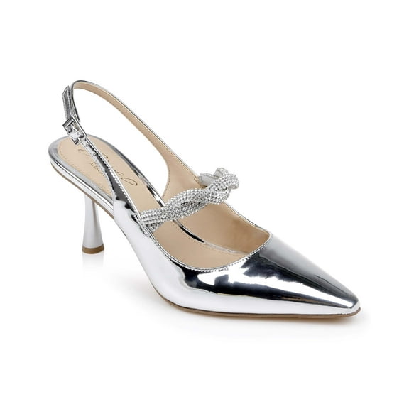 Jewel Badgley Mischka Tierney Braided Slingback Pumps
