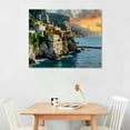 thumbnail image 2 of Creowell  Mediterranean Canvas Wall Art Italy Seaside Villa Picture Prints Wall Decor Gallery Wrapped 20x16in, 2 of 6