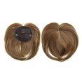 thumbnail image 1 of CAROOTU Seamless Silks-Base Hair Topper Fringe Hairpiece Straight Clip in Forehead Topper with Wispy Bangs, 1 of 7
