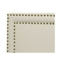 thumbnail image 5 of Home Design Adam Full Upholstered Panel Bed Frame with Nailhead Trim and Padded Headboard, Beige, Easy assembly, 5 of 6