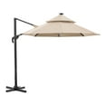 thumbnail image 2 of Furniture of America Crane 10' Double Top Round Umbrella with LED, Beige, 2 of 11