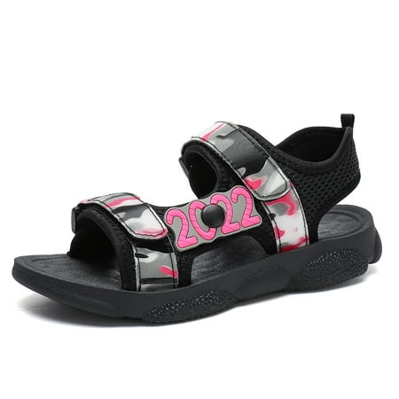 

Engtoy Boy Girls Casual Sandals Open-Toe Hook and Loop Beach Water Shoes（Toddler/Little/Big Kid）