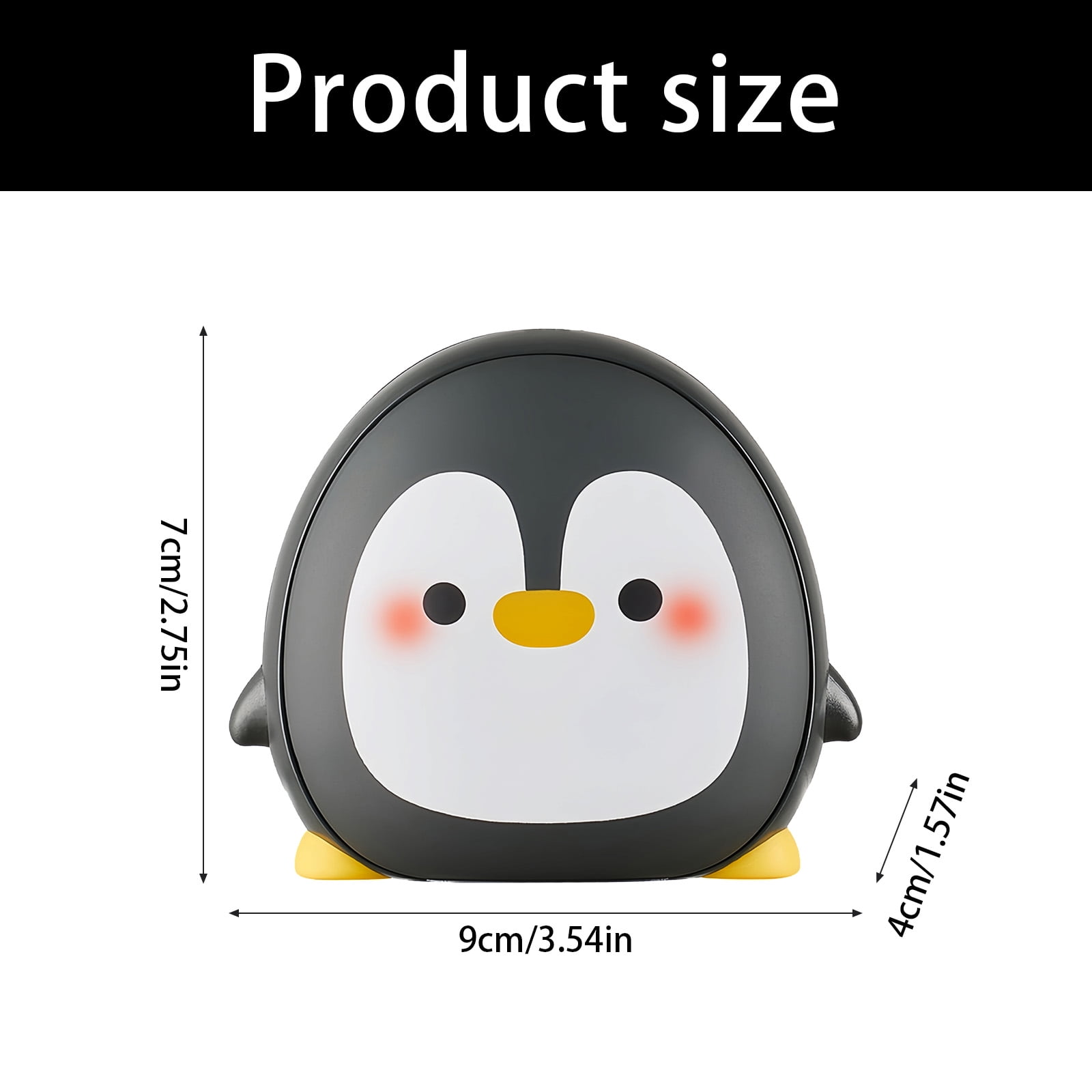Rechargeable Hand Warmers Heat Adjustable Temperature Cartoon Penguins Design Cold Weather Use