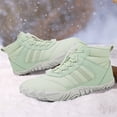 thumbnail image 3 of Zapatos Deportivos Cálidos Botas Nieve Forradas Piel Mujeres Hombres para Senderismo El Invierno, 3 of 9