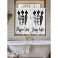 thumbnail image 4 of Happy Easter Bathroom Window Curtain, Spring Carrots Country Black and White Plaid Light Filtering Coffee Kitchen Curtains, Bedroom Living Room Curtains 2 Panel 84"x54", 4 of 6