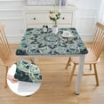 thumbnail image 2 of HAOXIT Square Tablecloth Flower Table Cloths Waterproof Table Cover for Wedding Party Dining Holiday Banquet 46*46, 2 of 8