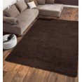 thumbnail image 3 of Sweet Home Stores Cozy Solid Contemporary Living and Bedroom Soft Shag Area Rug, 7'10" x 9'10", Brown, 3 of 9