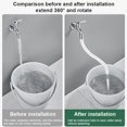 thumbnail image 4 of Naiovety Extensión de grifo, manguera de goma, lavabo de tocador antisalpicaduras, baño, cocina Universal, accesorios de giratorios alargados Type3 NO3 Naiovety HA009319-06, 4 of 6