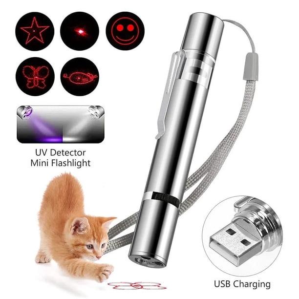 Láser LED para mascotas, juguete para gatos, lámpara de punto rojo, bolígrafo puntero láser, palo para gato de juguete, artículos, palo de juguete para gato, accesorios para gato