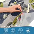 thumbnail image 3 of Yayeee Kitchen Curtains Tier Pair Light Filtering 27"x24" Rod Pocket Short Cafe Window Panel, Green Floral, 3 of 7