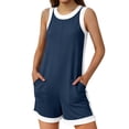thumbnail image 7 of AUNVITO Women's Romper Breathable Comfortable Sporty Color Block Lightweight Stretchy Casual and Sporty Style, 7 of 7