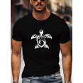thumbnail image 1 of Men's Casual Geometric Print T-Shirt - Stretchy, Breathable Fabric, Round Neck, Short Sleeve, 1 of 7