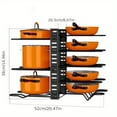 thumbnail image 2 of Pots and Pans Organizer Rack under Cabinet, 8-Tier Kitchen Cabinet Organizers and Storage, Adjustable Pot Racks, Pot Organizers inside Cabinet with 3 DIY Methods Baking Rock, 2 of 10