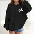thumbnail image 2 of Telankuip Love Horses Graphic Printed Hoodies for Teen Girls Trendy Long Sleeve Loose Soft Cozy Casual Hooded Sweatshirts Lightweight Preppy Kids Pullover Tops with Pockets Black 10-11 Years, 2 of 4
