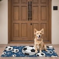 thumbnail image 4 of Blue Soccer Balls Pattern Door Rugs,Washable Non Slip Door Mats Indoor,Decorative Door Mats,Entry Mat Indoor for Entrance,Bedroom,Kitchen,Bathroom,16"x47", 4 of 6