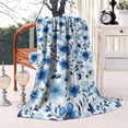 thumbnail image 2 of Pioneer Flower Floral Print Pattern Blanket,Comfortable Soft Flannel Throw Blanket,All Season,Warm Lightweight Blankets for Sofa Bed Couch Living Room Chair,40"x50", 2 of 4