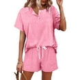 thumbnail image 2 of Ketyyh-chn99 2 Piece Lounge Set Women Shorts for Women Outfits Women Fashion Casaul Summer Short Top Set Hot Pink,XL, 2 of 5