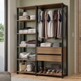 thumbnail image 1 of Ropero Closet Guardarropas Madesa Valencia 129cm Marrón 01, 1 of 10