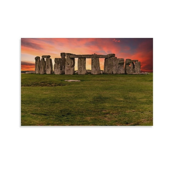 Stonehenge At Sunset Canvas Art Poster And Wall Art Picture Print Modern Family Bedroom Decor Posters,Unframe-style,08x12inch(20x30cm)