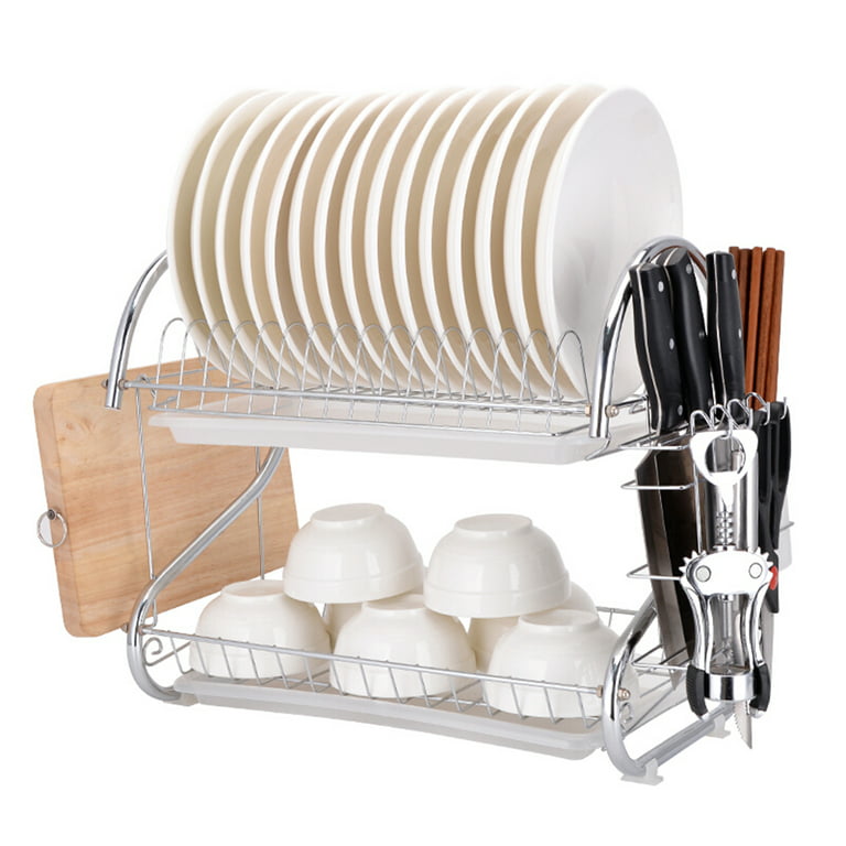 Stainless Steel Dish Drying Rack, Utensil Cutlery Holder Storage