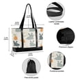 thumbnail image 2 of FORMRS Canvas Laptop Tote Bag for Women with 15.6" Computer Compartments Shoulder Handbag, Whimsical Rabbits, 2 of 7
