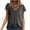 Gray1, variant on Diufon Womens Tops Summer Short Sleeve V Neck Crisscross T-Shirt Casaul Loose Tunic Fashion Clothes