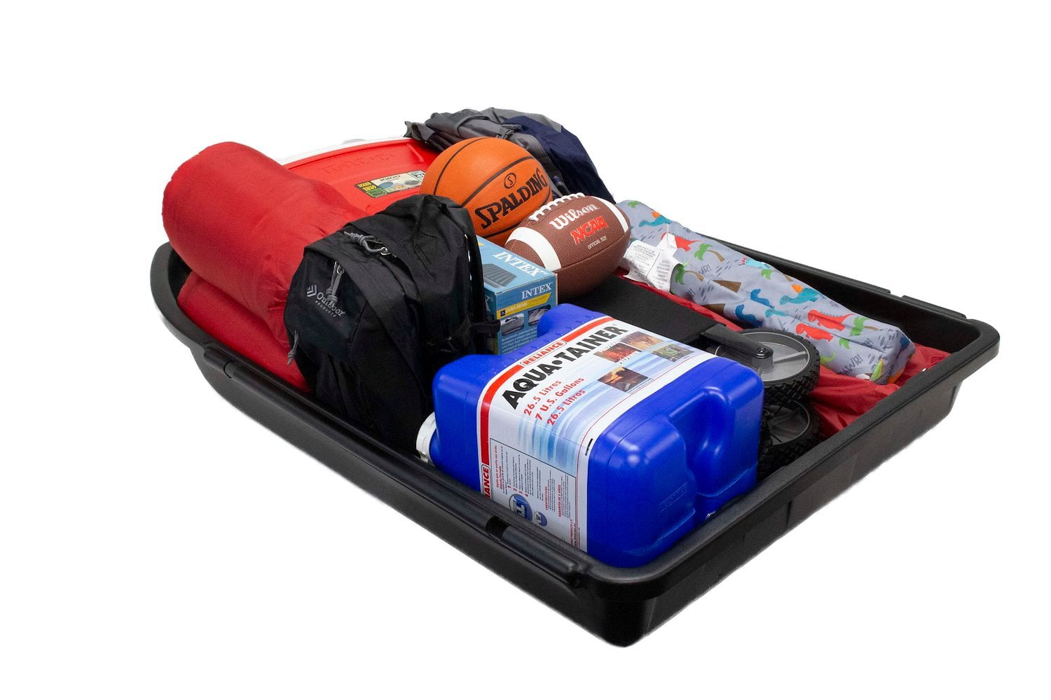 JEGS 90098 Waterproof Rooftop Cargo Carrier Luggage 18 Cubic ft Car Roof Rack Top Box Walmart