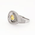 thumbnail image 3 of 3 Ctw Pear Cut Fancy Yellow Engagement Ring for Women Sterling Silver Glitz Design, 3 of 4