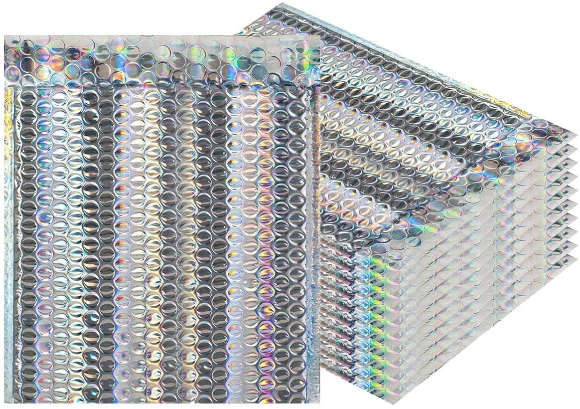Case of 100 9 Length x 11-1//2 Width Red Aviditi GBM0911R Metallic Glamour Bubble Mailer