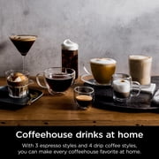 Ninja Luxe Café Premier Espresso Machine & Drip Coffee Maker, Rapid Cold Brew, Integrated Grinder, Assisted Tamper, Hands-Free Frother for Cappuccinos, Lattes, Dairy or Non-Dairy, ES601CY Cyberspace