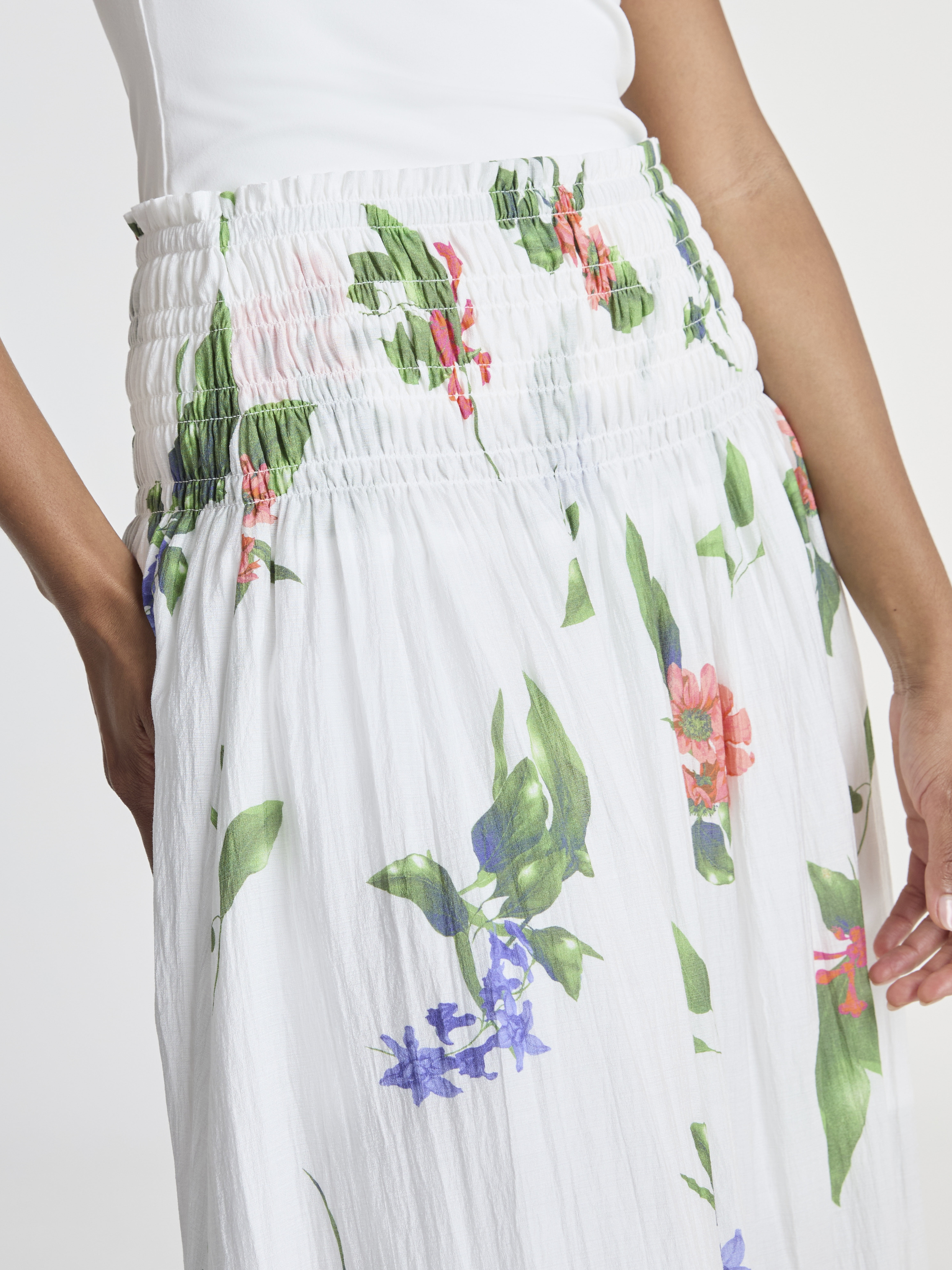 Scoop Women’s and Women’s Plus Smocked Waist Maxi Skirt, Sizes XS-4X