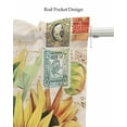 thumbnail image 5 of Retro Sunflower Kitchen Valances for Windows Farmhouse Linen Window Valance Curtain for Living Room Window Treatment Spring Botanical Floral Watercolor Valance Rod Pocket Topper Drape, 42 x 12 Inch, 5 of 6