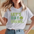 thumbnail image 1 of Meichang T-Shirts de la Saint-Patrick pour Femmes Trèfle à Quatre Feuilles Graphique T-Shirts Coupe Ample Manches Courtes Col Rond T-Shirts de Vacances, 1 of 7