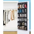 thumbnail image 6 of MISSLO 24 Mesh Pockets Over the Door Shoe Organizer Hanging Shoe Rack for Closet Storage Men Large Shoe Holder Hanger, Black, 6 of 7