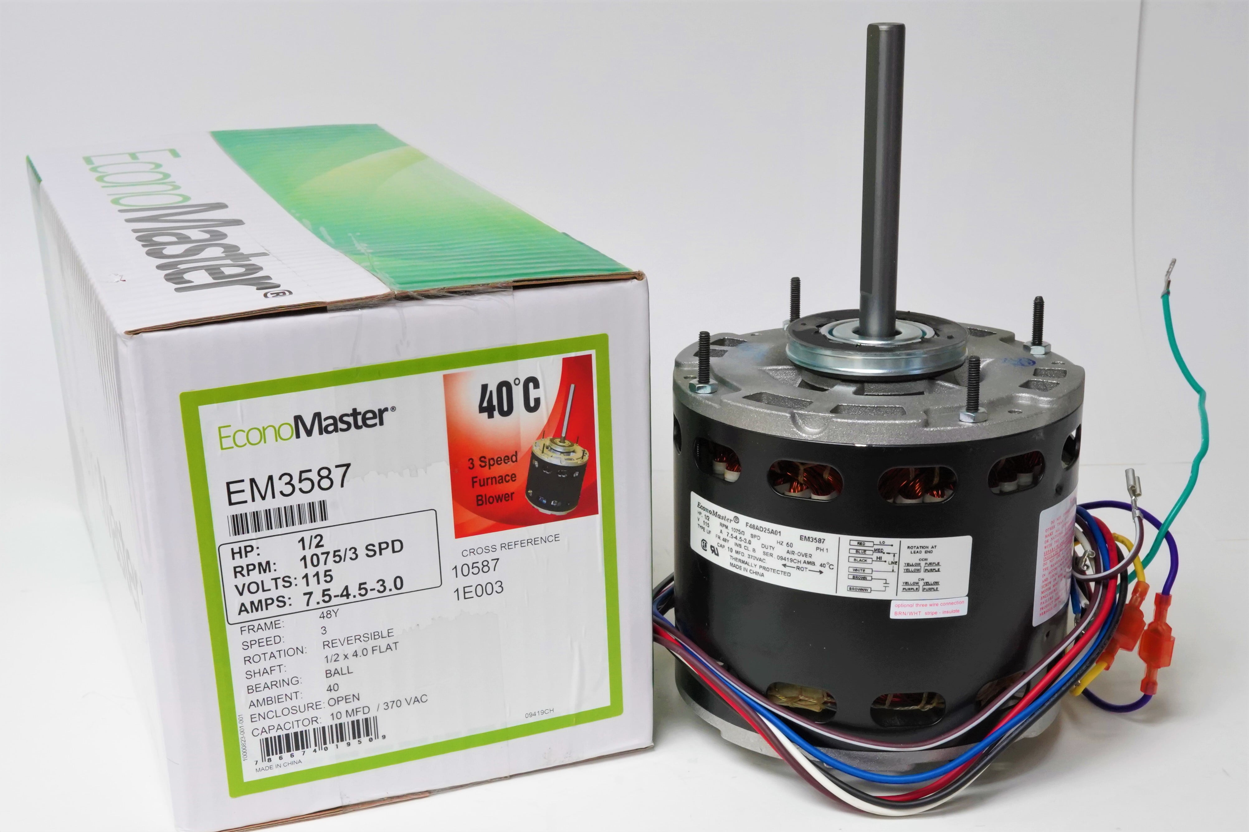 Air Handler Furnace HVAC Blower Motor EM3587 55/8" Diameter 1/2 HP