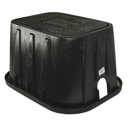 NDS 19 in. W X 12 in. H Rectangular Valve Box with Cover Black