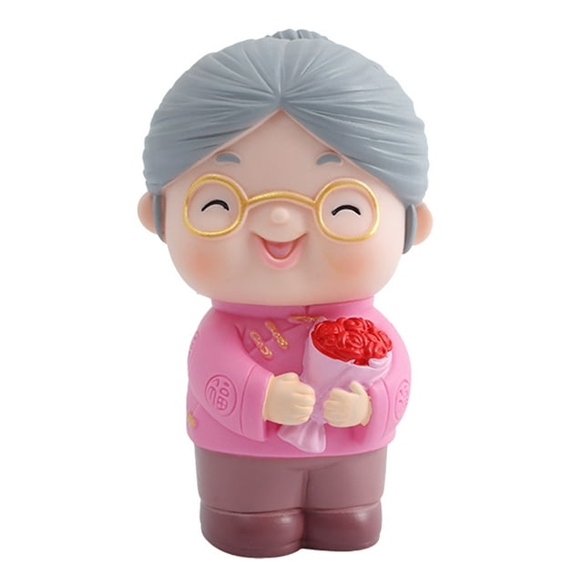Weiweiguan Delicate Cake Decor Elder Statue Creative Cake Decor Birthday Bake Decor