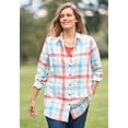 thumbnail image 6 of Woman Within Plus Size Classic Flannel Shirt Blouse, 6 of 7