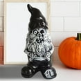 thumbnail image 2 of nvzhuang Halloween Resin Gnome Standing Gothic Black Skull Face Doll Table Decor Shelf Figurines for Home, 2 of 7