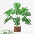 thumbnail image 4 of Planta artificial Hoja Oficina en casa Verdor Decoración Banquete de boda Planta falsa de plástico, Tipo de hoja 5 kenally HA6782-09B, 4 of 6