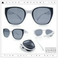thumbnail image 2 of Womens Collasible Folding Oversized Cat Eye Plastic Sunglasses White - Black, 2 of 8