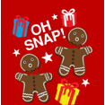 thumbnail image 2 of Christmas Oh Snap Adult Red Crew Neck Short Sleeve Tee-Medium, 2 of 5