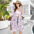 thumbnail image 4 of joogoo Women's Bohomia Moon and Stars Beach Cover Up Kimono Swimsuit Summer Cardigan Swimwear L, 4 of 6