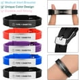 thumbnail image 3 of xianyou-Medical Alert Bracelet for Women Men, Adjustable Medical Alert ID Silicone Wristband for Diabetic D.N.R Pacemaker Epilepsy, 3 of 4