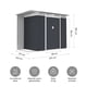 thumbnail image 3 of Cobertizo de Almacenamiento para Jardin Exterior Falcon Relan 257x142x184 cm de Acero Galvanizado, 3 of 10