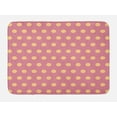 thumbnail image 1 of Polka Dots Bath Mat, Geometrical Modern Classic Retro Vintage Romantic Circles Rounds Image, Non-Slip Plush Mat Bathroom Kitchen Laundry Room Decor, 29.5 X 17.5 Inches, Salmon and Pink, Ambesonne, 1 of 2