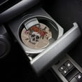 thumbnail image 3 of FMSHPON Skull and Rose Vintage Newspaper Set of 2 Car Coaster for Drinks, Absorbent Ceramic Stone Coasters Cup Mat with Cork Base for Home Kitchen Room Coffee Table Bar Decor, 3 of 5