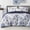 White Blue, variant on LANCO MODERN LIFESTYLE 3 Piece Queen Comforter Set, White Blue Botanical Floral Bedding, Soft Microfiber Comforter with Pillow Shams, Lightweight All Season Modern Woodland Bedspread