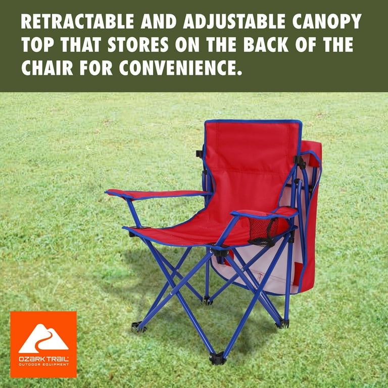 Ozark Trail Kids Canopy Camp Chair with Safety Lock 125 lb