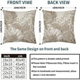 thumbnail image 5 of Vintage Flowers Pillow Covers 20x20 Inch Set of 2 Brown Floral Leaves Decorative Square Throw Pillows for Couch Rustic Square Pillow Cases Home Decor for Living Room Sofa Porch Outdoor, 5 of 6